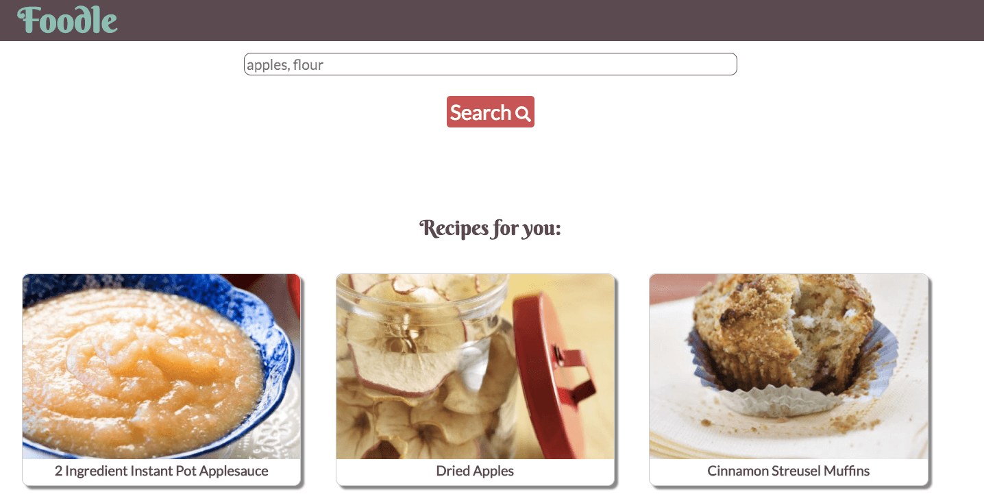 example of Food Prep App